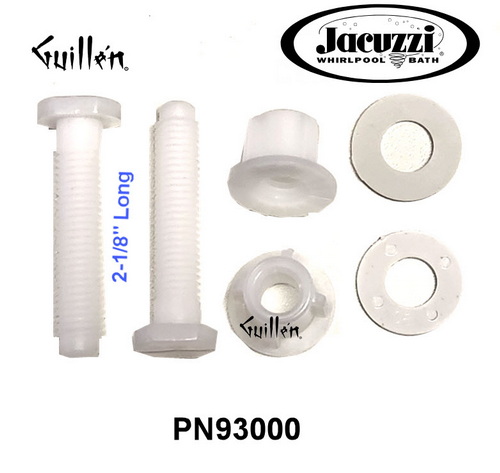 Jacuzzi PN93000;; Universal toilet seat hinge bolts kit in plastic 006420; in Unfinish
