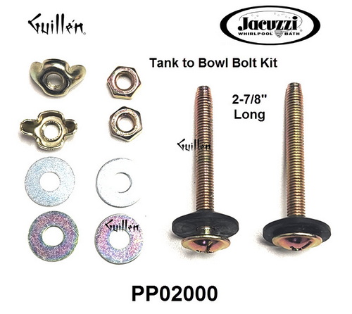 Jacuzzi PP02000;; Toilet tank to bowl bolts kit; in Unfinish