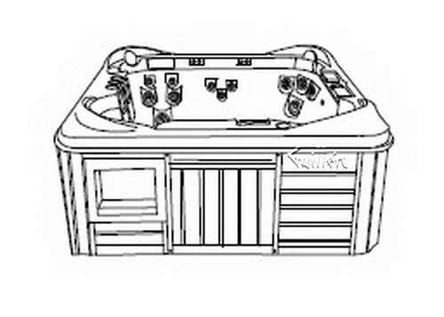 Jacuzzi R310000; Triton (R); 2000 Spa Series Whirlpool spa s3 3 HTA / 7 HTC / 22 BMH / 10 air injectors jets 230 volt filter 50 sq blower 240v heater 5.5 kw technical part breakdown owner manuals Specifications Catalog   R795000