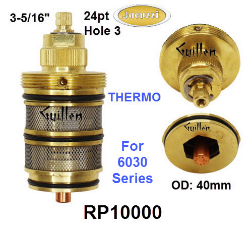 Jacuzzi RP10000;; __ 3-5/16in 24pt; Thermostat cartridge for 6030 series Aging in Place ; in Unfinish