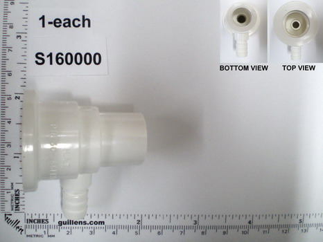 Jacuzzi S160000; Duo Flex Neck Jet; Body with 90 degree inlets; Unfinish