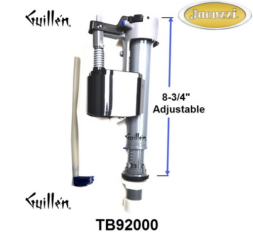 Jacuzzi TB92000;__ 8-3/4in; Toilet fill valve adjustable; in Unfinish
