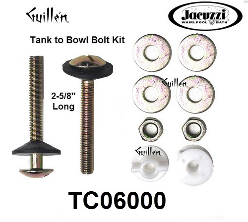 Jacuzzi TC06000;; Toilet tank to bowl bolts kit; in Unfinish