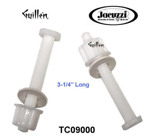 Jacuzzi TC09000;; Universal toilet seat hinge bolts kit in plastic; in Unfinish