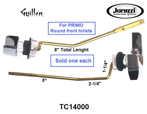 Jacuzzi TC14000; Primo; Trip lever for round front toilets; in Chrome