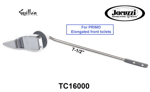 Jacuzzi TC16000; Primo; Trip lever for elongated front toilets; in Chrome