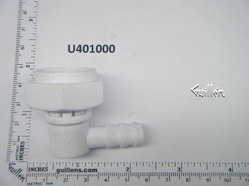 Jacuzzi U401000;; Fitting elbow 1/2" fst x 10 mm barb; Unfinish