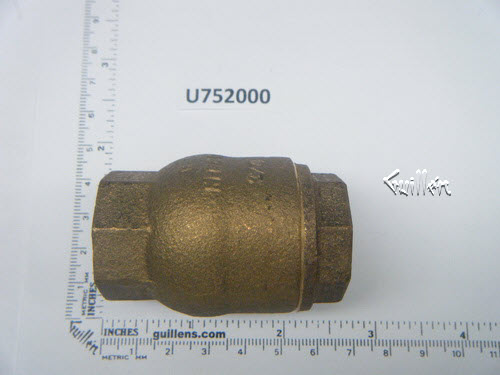 Jacuzzi U752000;; Valve check 3/4 fpt; Unfinish