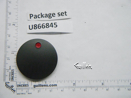 Jacuzzi U866845; Water Rainbow; Insert cap hot (red dot) for square metal handle; in Oil-rubbed Bronze; Discontinued Product