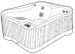 Jacuzzi K010000; Alexa Select (R) / Delfino (R); 1998 Spa balboa Select Series 4 HTC / 3 BMH jets 2- speed pump motor 115 volt technical part breakdown owner manuals Specifications Catalog  M175000A; K030000