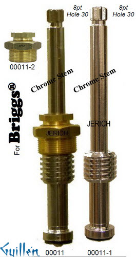 JER 00011;; __ UNK 8pt; Hot cwc piston stem assembly; in Chrome
