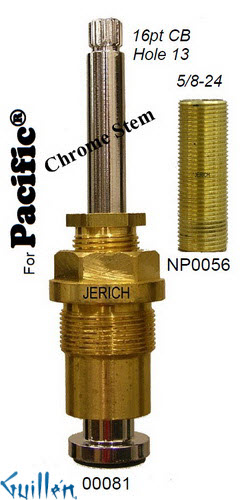 JER 00081;; __ UNK 16pt; Hot cwc piston stem assembly; in Chrome