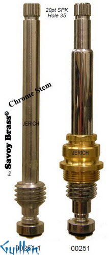 JER 00251;; __ UNK 20pt; Hot cwc piston stem assembly; in Chrome