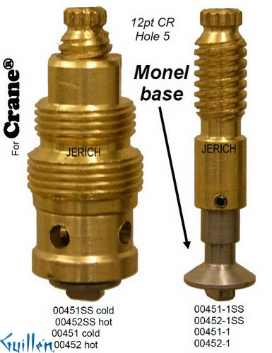 JER 00451SS;; __ UNK 12pt; Cold cwc piston stem assembly ss base; in Unfinish