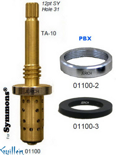 JER 01100;;__ 4-3/8in 12pt; pressure balance catridge; in Unfinish