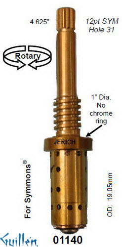 JER 01140;;__ 4-5/8in 12pt; pressure balance catridge; in Unfinish