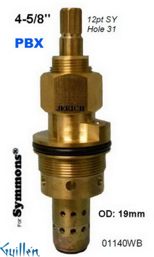 JER 01140WB;; __ 4-5/8in; pressure balance cartridge with bonnet; in Unfinish