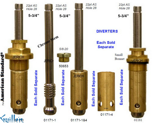 JER 01181;; __ UNK 22pt; Diverter cartridge; in Chrome