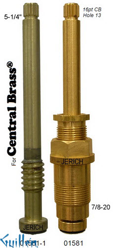 JER 01581;; __ 5-1/4in 16pt; Hot cwc piston stem assembly; in Unfinish