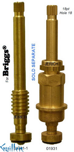 JER 01931;; __ UNK 18pt; Hot cwc piston stem assembly; in Unfinish