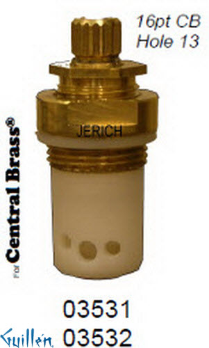 JER 03531LF;; __ Unk 16pt; Hot cwc 1/4 Turn plastic cartridge; in Unfinish
