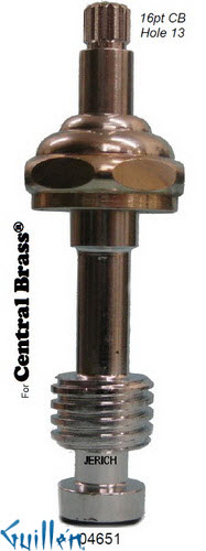 JER 04651;; __ UNK 16pt; Hot cwc piston stem assembly; in Chrome