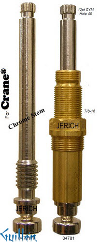 JER 04781;; __ UNK 12pt; Hot cwc piston stem assembly; in Chrome