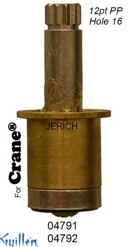 JER 04791LF;; __ UNK 12pt; Hot cwc piston stem assembly; in Unfinish