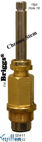 JER 05411;; __ UNK 18pt; Hot cwc piston stem assembly; in Chrome