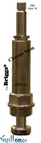 JER 05601;; __ UNK 18pt; Hot cwc piston stem assembly; in Chrome