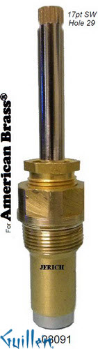 JER 08091;; __ UNK 17pt; Hot cwc piston stem assembly; in Chrome