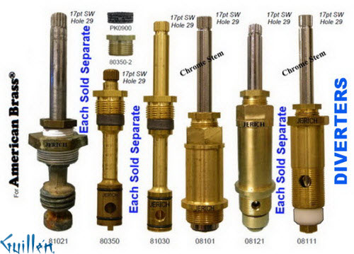 JER 08111;; __ UNK 17pt; Diverter cartridge; in Chrome