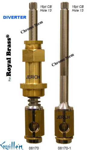 JER 08170;;__ UNK; 16pt; Diverter cartridge; in Chrome