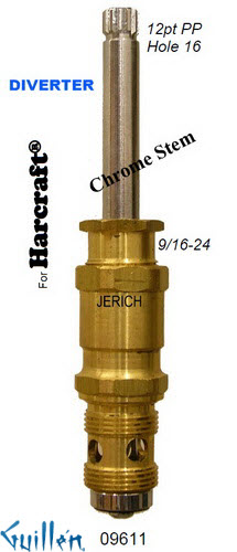JER 09611;;__ UNK; 12pt; Diverter cartridge; in Chrome