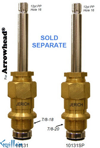 JER 10131SP;; __ UNK 12pt; Hot cwc piston stem assembly 20tpi; in Chrome