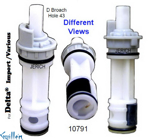 JER 10791;; __ Unk D; Hot cwc 1/4 Turn plastic cartridge; in Unfinish