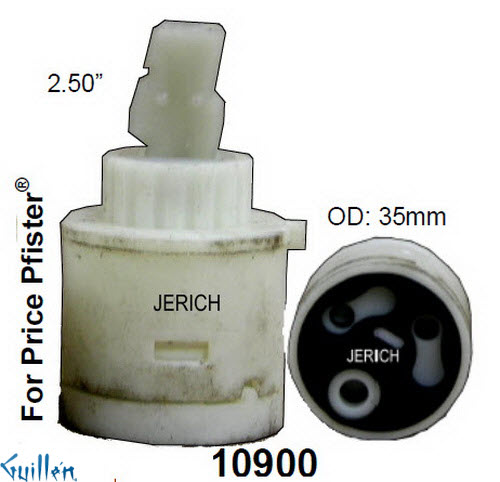 JER 10900;;__ 2-1/2in Rect; Single lever cartridge; in Unfinish