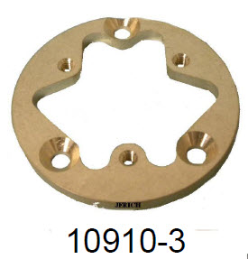Jerich 10910-3; ; AS brass hold down plate; in Unfinish   051207-0070A