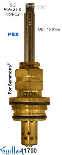 JER 11700;; __ 5-1/2in SQ; pressure balance cartridge; in Chrome