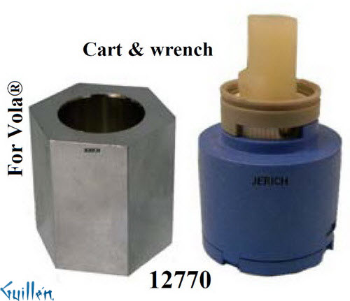 JER 12770;;__ Unk Unk; Single lever cartridge & wrench; in Unfinish