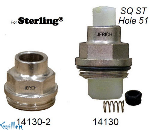 JER 14130; __ Unk SQ ST; 1/4 Turn plastic cartridge; in Unfinish