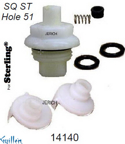JER 14140; __ Unk SQ ST; 1/4 Turn plastic cartridge; in Unfinish