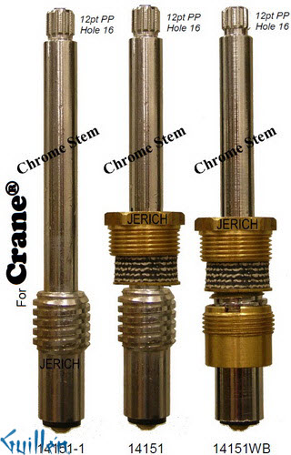 JER 14151WB;; __ UNK 12pt; Hot cwc piston stem assembly with bushing; in Chrome