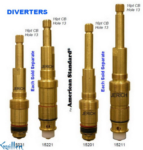 JER 15221;; __ UNK 16pt; Diverter cartridge; in Unfinish