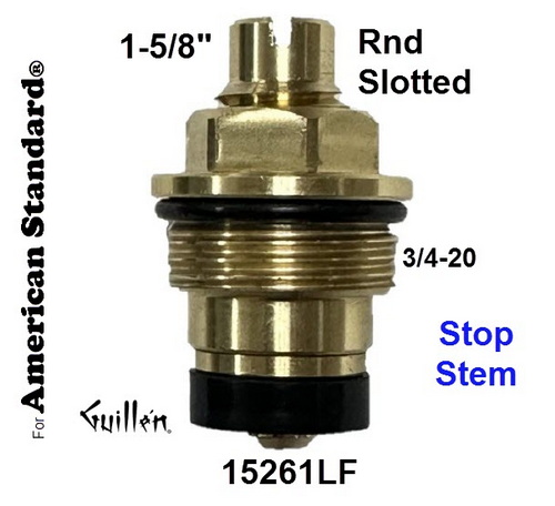 JER 15261LF;;__ 1-5/8in Rnd; Stop stem; in Unfinish