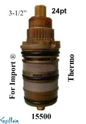 JER 15500;;__ 3-1/2in 24pt; Thermostatic cartridge; in Unfinish