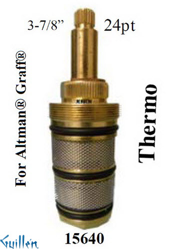 JER 15640;;__ 3-7/8in 24pt; Thermostatic cartridge; in Unfinish