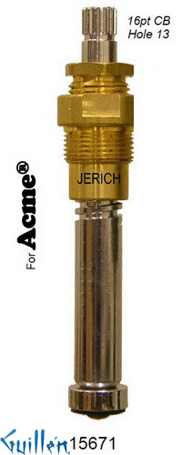 JER 15671;; __ UNK 16pt; Hot cwc piston stem assembly; in Chrome