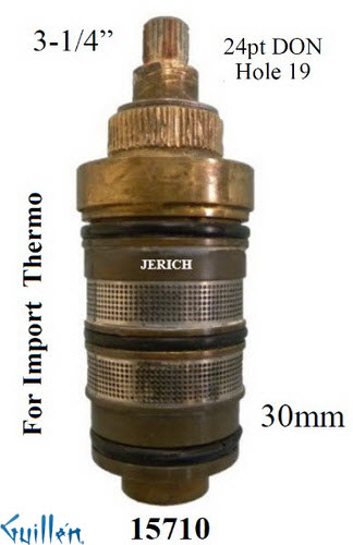 JER 15710;;__ 3-1/4in 24pt; Thermostatic cartridge; in Unfinish