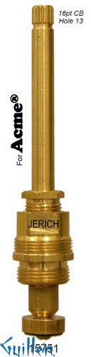 JER 15751;; __ UNK 16pt; Hot cwc piston stem assembly; in Unfinish